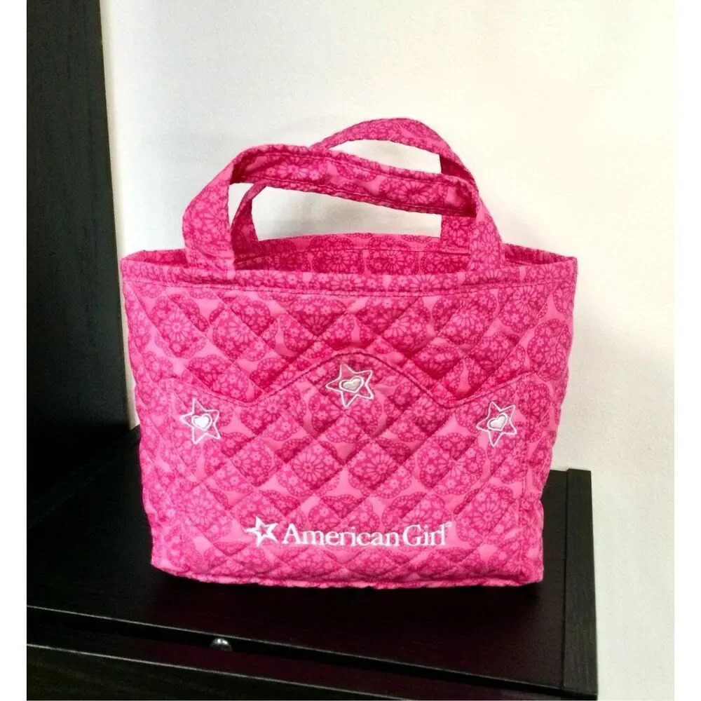 American Girl Kids Pink Quilted‎ Tote Bag
